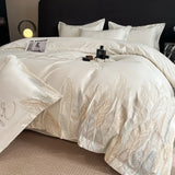 4Pcs Cotton 100% Light Luxury High-End Style 140 Long Staple Cotton Full Set Of Bedding Duvet Cover 200x230 220x240 Four Seasons