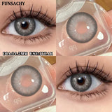 1 Pair  Contact Lenses for Eyes Color Eye Contacts Brown Gray Lens Beautiful Pupils for Makeup Yearly Use