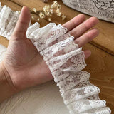 White Lace Lace Ribbons Accessories Lace Trim Handmade DIY Extended Clothes Pleated Sewing Decorative Fabric Skirt Hem Fabric