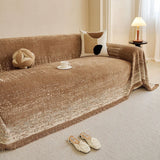 1pc Lovely Puppy Sofa Cover Red Slipcover Tassel Decor Cartoon Oversized Chenille Sofa Mat 180x180cm for Home Decor All-season