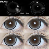 2PCS Color Contact Lenses (Pearl Series) Brown Natural Lenses Gray High Quality Eye Contacts 14.5mm Big Pupil Beauty Lense