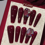 10ml Red Series Gel Nail Polish Winter Dark Red Glitter Nail Art Varnish Semi Permanent Soak Off UV LED Gel