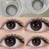 1 Pair Super Beauty Colored Contact Lenses Natural Pupils Comestic Eye Lens 14.5mm Yearly Prescription Myopia Lens Cosmetics