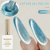 1 x 0.5 oz shimmering glitter nail polish, holographic laser ruby cat-eye gel nail polish, removable LED light manicure, DIY s
