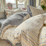 Class A washable small fresh printing four-piece set, student dormitory bed sheet three-piece set