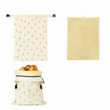 Reusable Beeswax Bread Bags Lock Closure Large Capacity Sourdough Bread Bags Freshness Preservation Beeswax Coated