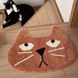 Funny Tufting Cat Bathroom Mat Soft Bathmat Floor Pad Living Area Carpet Anti-slip Cartoon Rug Aesthetic Home Room Decor 50x60cm