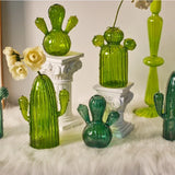 Cactus Glass Vase Hydroponic Plant Living Room Decoration Aromatherapy Bottle Flower Decor Vase Tabletop Small Vase