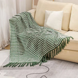 Nordic White Casual Throws Blankets Soft Comfortable Knitted Shawl Sofa Blanket Bed End Cover Hotel Home Decoration Bedspread