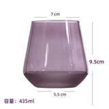 Purple Glass Wine Glass Minimalist Wine Glass Goblet Champagne Flute Vase & Tumbler Modern Home Bar Decor for Wine & Cocktail