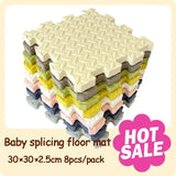 2.5CM Thick Solid Color Baby Game Mat Carpet with Puzzle Pieces for Children's Room, Play Areas, and Gym Baby Playmat  Baby Rug