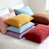 Set of 2 100% Cotton Gauze Pillowcases Double-Layer Gauze, Soft, Breathable, and Machine Washable