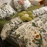 Luxury 100% Cotton Boho Pattern Printed Bedding Set Fashion Breathable Quilt Cover Sets Queen King Bed Linens for Summer Autumn