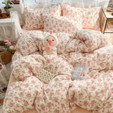New Student Season Item Quilt Cover  A Fresh and Oxygen-rich Double-layer Gauze Printed Duvet Cover Skin-friendly Bedding