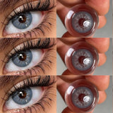 Eyes Color Contacts Colored Contact Lenses Lens Plano Small Pupil Myopia Brown 14.2mm 2Pcs 12 Months