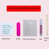 10Pcs High Quality Handmade Press on Nails Purple Jade Noble Elegant Luxurious Flower God Niche Style Spicy Drill  Decoration