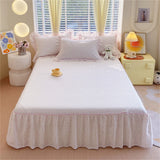 1PC 100%Cotton Bed Skirt Queen/King Size Floral Printed Bed Sheet with Ruffles falda de cama Full Size Bed Skirt for Single Bed