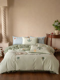 Pure Cotton  Embroidery Bedding Cover Ins Sle Single Piece Cotton Flannel Duvet Cover Skin-friendly All Seasons
