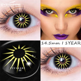 2pcs Cosplay Colored Contact Lenses Anime Blue Red Eyes Lenses Halloween Green Makeup Eyes Contact Crazy Lens Yearly