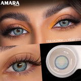 Colored Contacts Lenses for Eyes Gray Pupils Fashion Blue Lenses Brown Makeup Contact Yearly Green Beautiful Pupil 2pcs