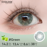 2pcs Crystal Gradient Blue Colored Lenses 14.5mm Clear Texture Daily Makeup Party Shiny Brown Lenses Gray Lens For Women