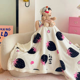 Ikeehome  New Milk Fleece Multifunctional Blanket Household Thickened Leisure Blanket Lamb Fleece Dormitory Quilt Cover Dual-purpose