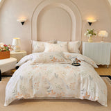 100% Cotton Bedding Set Brushed Flowers Rose Love Duvet Cover Lovely Dog Sheet Set Red Blue Sheet King Queen for Bedroom Decor