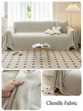 Chenille Sofa Towel for living room French Style home decoration Sofa Cover Couch Cover Tassel edge Waffle cushion