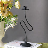 Home Decoration Irregular Candlestick Ornament Iron Candle Stand Creative Romantic Atmosphere Black Candlestick Decoration