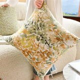 Korean Style Romantic Pillows For Home Decor Living Rooms Sofas Cushions Chenille Jacquard Waist Pillows Backrests Pillowcases
