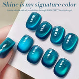 Gold Reflective Moonlight Gel Nail Polish Cat Magnetic Aurora Spar Glitter Semi-Permanant Varnish Nail Art Magnetic