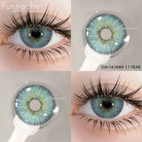 1 pair Colorcon Contact Lenses for Eyes Black Lenses Beautiful Cosmetic Pupil Blue Lenses Big Eyes Contacts Lens Yearly