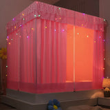Modern Style Home Mosquito Net Double Bed Full Bottom Baby Anti-fall Mosquito Net Tent 2 Layers for Four Seasons