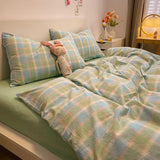 Nordic sling 100 Cotton Stripes Duvet Cover 150x200 Size Girl's Room housse de couette Skin friendly Quilt Cover Bed Linen
