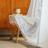 Boho Curtain Embroidered Curtain for Bedroom Nursery Light Room filtering Farmhouse for Curtains Living Room Rod Pocket Drapes