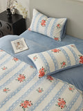 Ultra-Soft Warm Milk Velvet Bedding Set Cartoon Winter Faionable Tee-Piece Bedding Set Fine Texture Durable Active Printing