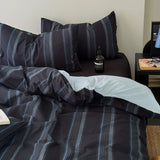 3/4Pcs Bedding Set Minimalist Color-Blocking Striped Bed Linen Double Bedroom Bedspread Sheets With Pillowcase Bedding Duvet Set