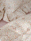Adorable Bear Floral Lace Cotton Children's Bedding Set 4-Piece Active Printing Skin-friendly Home Textile Kids Room Linens