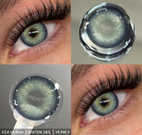 1 Pair Blue Eye Lenses Korean Natural Contact Softlens Color Eye Makeup Contacts Gray Beautiful Pupil Yearly Cosmetics