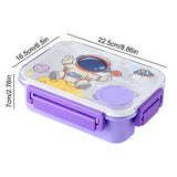 Cartoon Dinosaur Pattern Lunch Box for Kids Compartments Bento Box with fork spoon Students Food Container Outdoor Picnic box