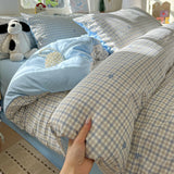 Ikeehome  new class A super soft washable four-piece cartoon quilt cover dormitory bed sheet three-piece bedding