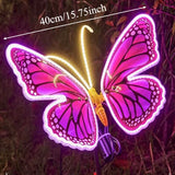 Automatic Opening LED Butterflies for Wedding Decor, Romantic Magical Light Up Wings for Party Christmas Festival Decoration