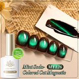 10ml Leopard Cat Magnetic Eye Gel Nail Polish Autumn Night Coffee Brown Glass Beads Soak Off UV LED Manicure Nail Ar