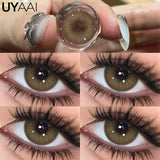 Atmosphere Essential Natural Color Contact Lenses - Bionic Pupil Design, Premium Texture, Versatile Brown/Blue/Gray