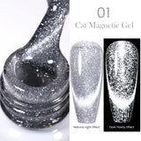 Gold Reflective Moonlight Gel Nail Polish Cat Magnetic Aurora Spar Glitter Semi-Permanant Varnish Nail Art Magnetic