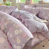 Pure Cotton Bedding Set Four Piece Bed Sheet Set Comforter Set Single Double  Bed Quilt Cover Rural Style Floral Bed Linens