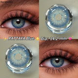 Yearly Colored Contact Lenses for Eyes Natural Eye La Girl Gray Contact Blue Lenses Blue Lenses Fashion Lenses 2PCS