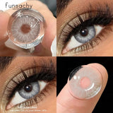 1Pair Colorful Contact Lenses Fashion Beautiful Colorcon Eyes Lenses Cosmetics Gray Lens Brown Contacts Lens Eye Yearly