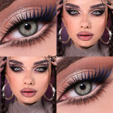 Colored Pupils 1Pair Contact Lenses for Eyes Brown Eye Lenses Green Contact Lenses Fashion Gray Makeup Lenses 1Year