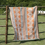 Retro Boho Cotton Linen Blanket Sofa Towel Knit Bohemian Bedspread Pad Mat Bohemian Throw Travel Bedspread Sofa Cover Blankets